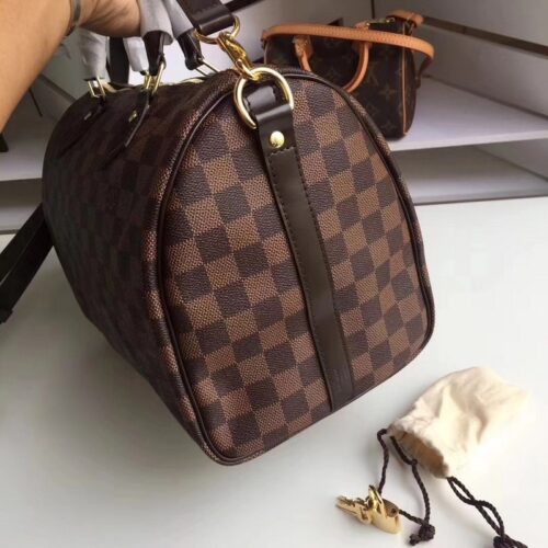 Alternative view of Louis Vuitton Speedy Bandoulière 25 Damier Ebene Handle Bag Brown 25cm N40575