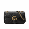 Gucci GG Marmont Medium Matelasse Leather Shoulder Bag Black 26Cm 443496 DTDIT 1000