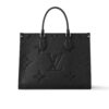 Louis Vuitton Onthego MM Monogram Empreinte Tote Bag Black 35cm M45595