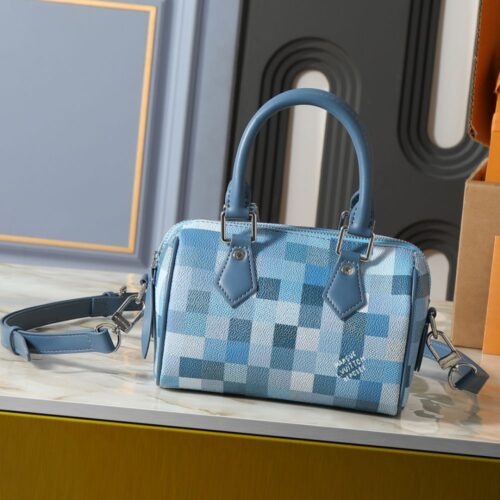 Alternative view of Louis Vuitton Speedy 18 Bandoulière Blue 18Cm M29050