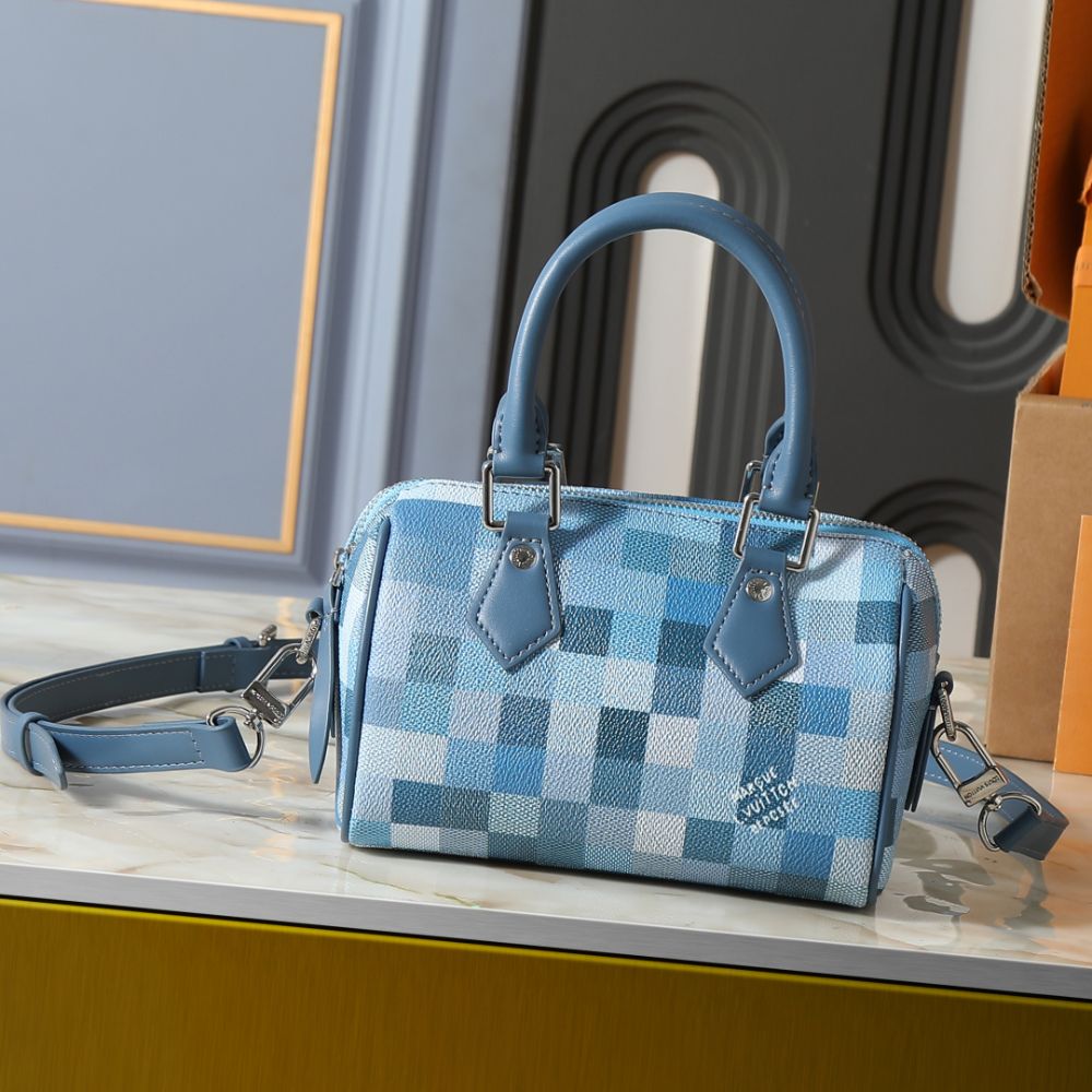 Louis Vuitton Speedy 18 Bandoulière Blue 18Cm M29050 - Image 2