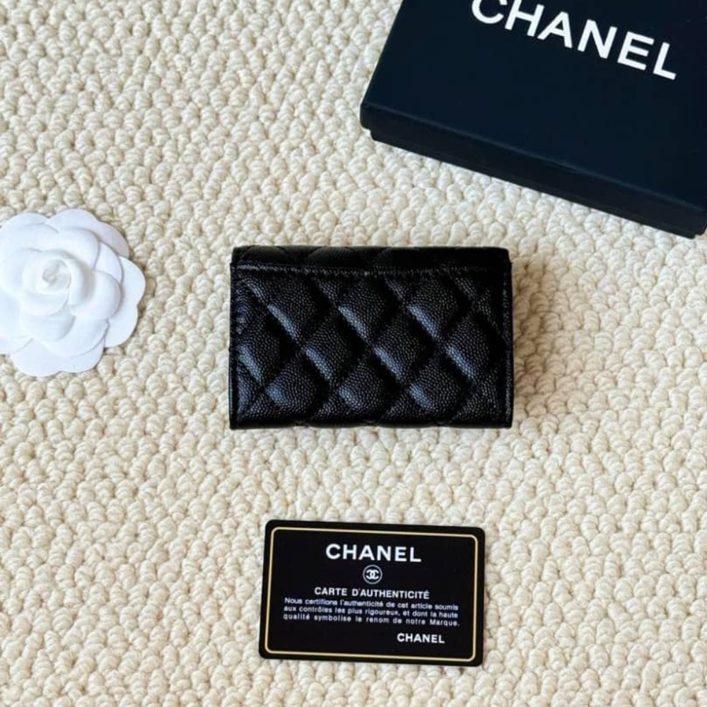 Chanel Classic Card Holder Grained Leather Black 11cm AP0214 Y01588 C3906 - Image 3