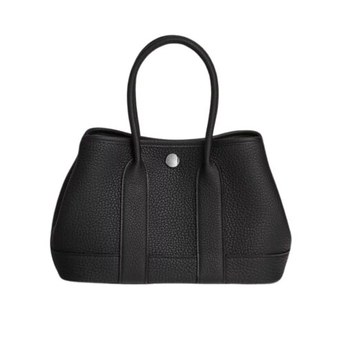 Hermes Neo Garden 23 Grained Leather Handbag Black 23cm H086729ck89