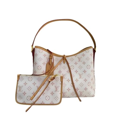 Louis Vuitton Carryall PM Monogram Leather Shoulder Bag Pink 30Cm