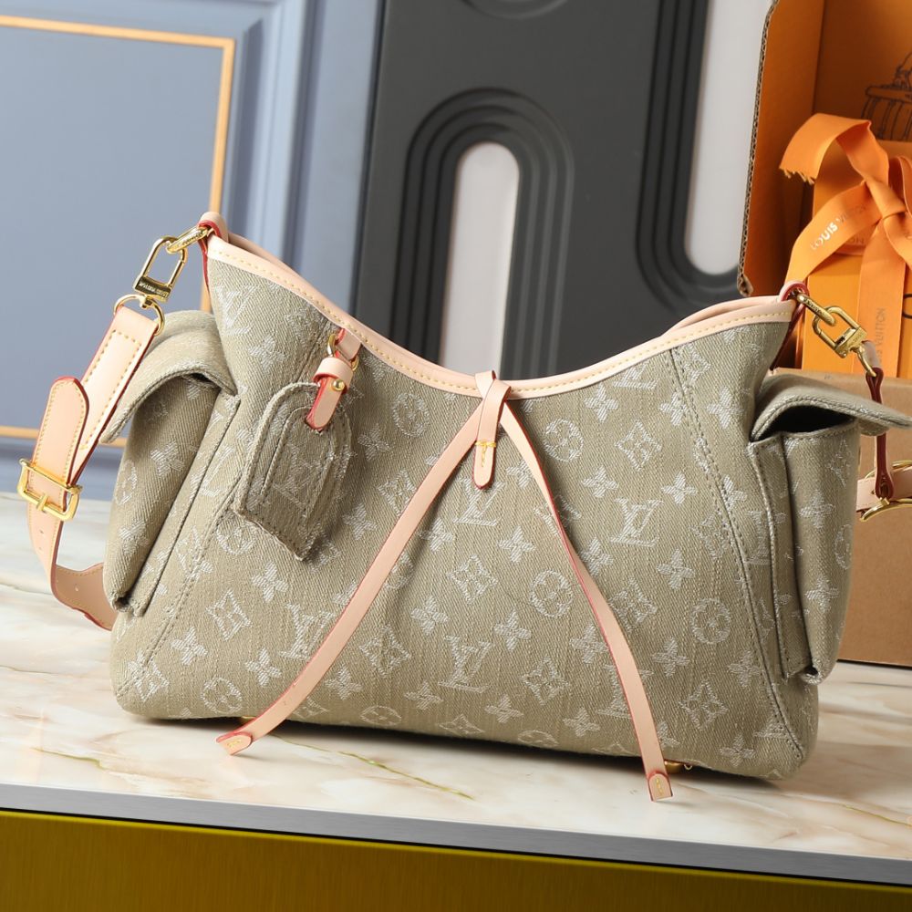 Louis Vuitton Carryall Cargo PM Khaki Denim 33Cm M27623 - Image 2