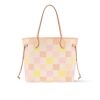 Louis Vuitton Neverfull MM Damier Canvas Tote Bag Peach 31Cm N40668