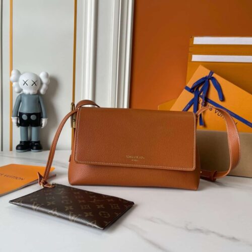 Alternative view of Louis Vuitton Low Key Leather Messenger Bag Brown 30cm M13151