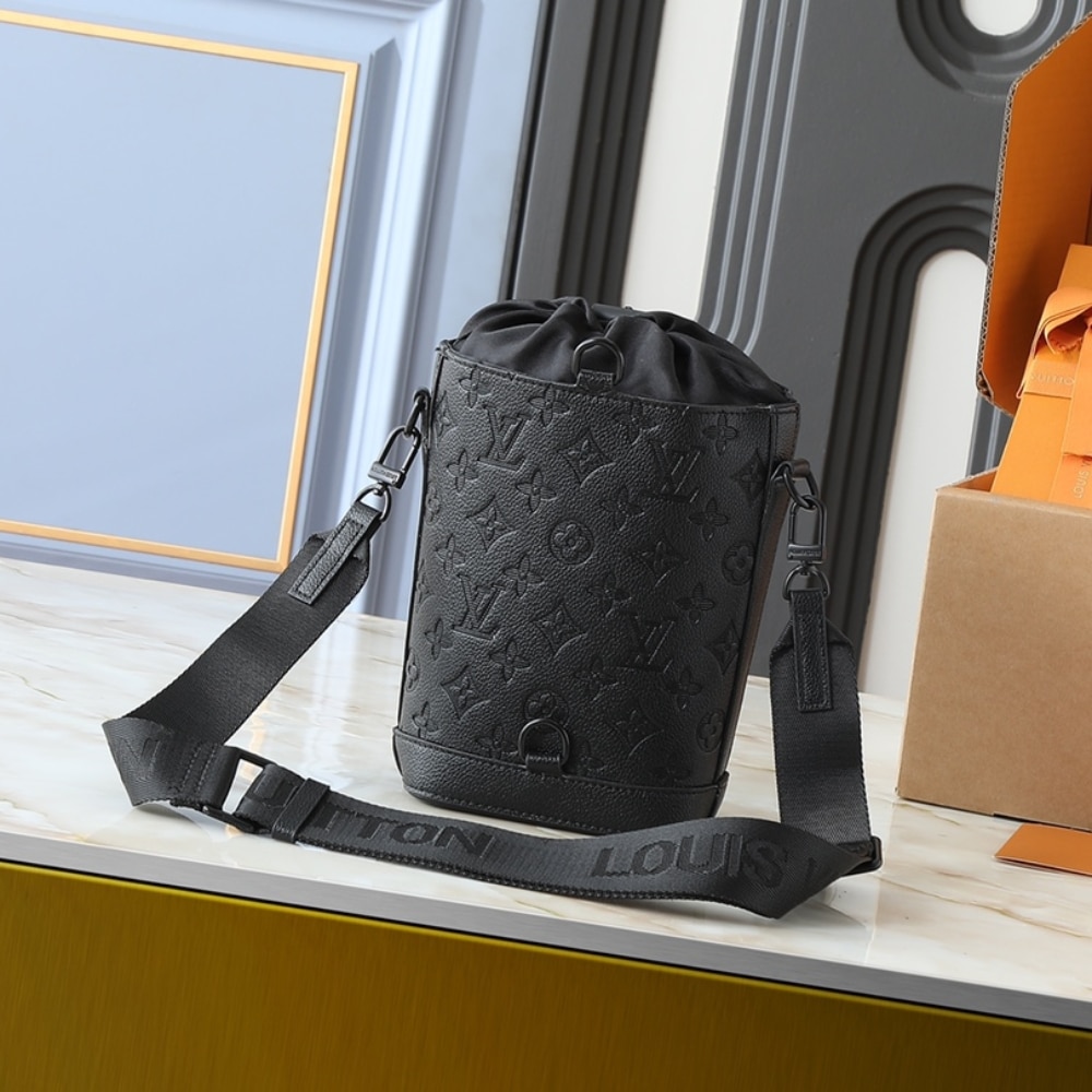 Louis Vuitton Noé Small Monogram Empreinte Bucket Bag Black 21cm M82248 - Image 5
