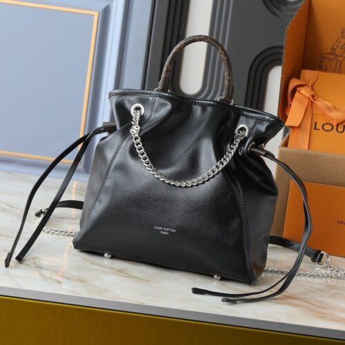 Alternative view of Louis Vuitton Off Duty Vibe Smooth Leather Backpack Black 25cm M25522