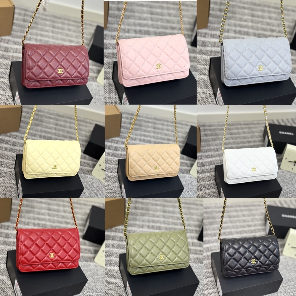 Chanel Classic Small Smooth Wallet On Chain Light Pink 19cm AP0250 Y33352 NG120 - Image 8