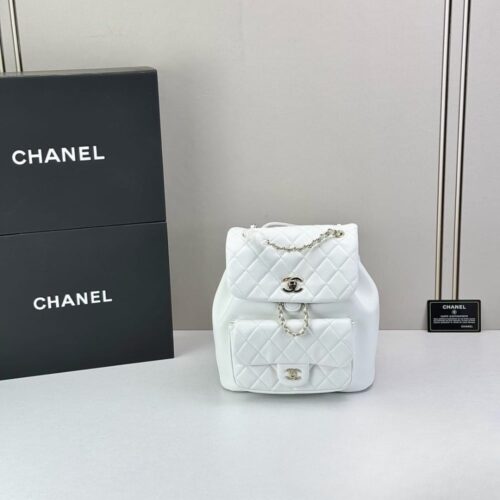 Alternative view of Chanel Duma Mini Smooth Leather Backpack White 20cm AS2908 B09750 10601