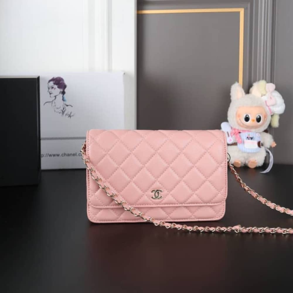 Chanel Classic Small Smooth Wallet On Chain Light Pink 19cm AP0250 Y33352 NG120 - Image 2