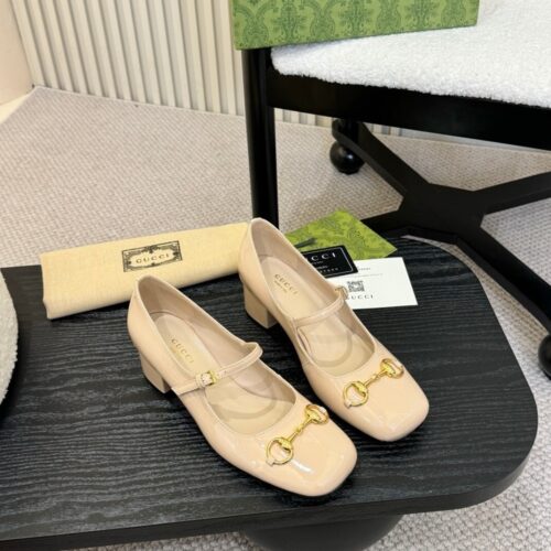 Alternative view of Gucci Women Horsebit Leather Slingback Beige 94855 C9D00 6705