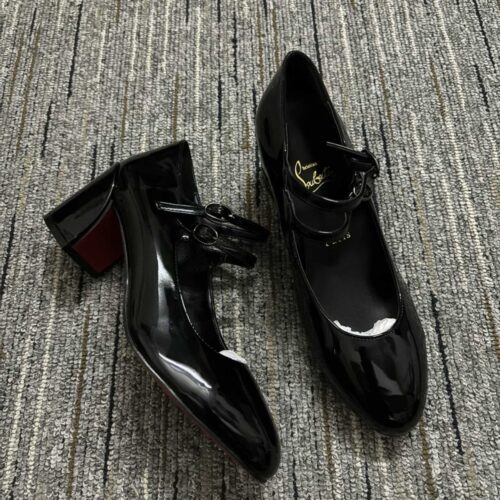 Alternative view of Christian Louboutin Miss Jane Patent Leather Mary Jane Pumps Black 1220145B439