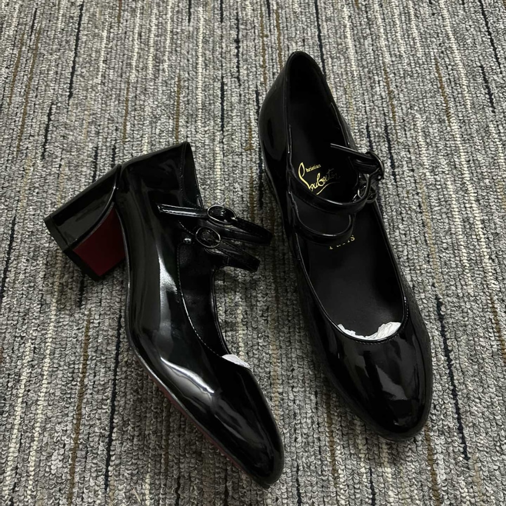 Christian Louboutin Miss Jane Patent Leather Mary Jane Pumps Black 1220145B439 - Image 2