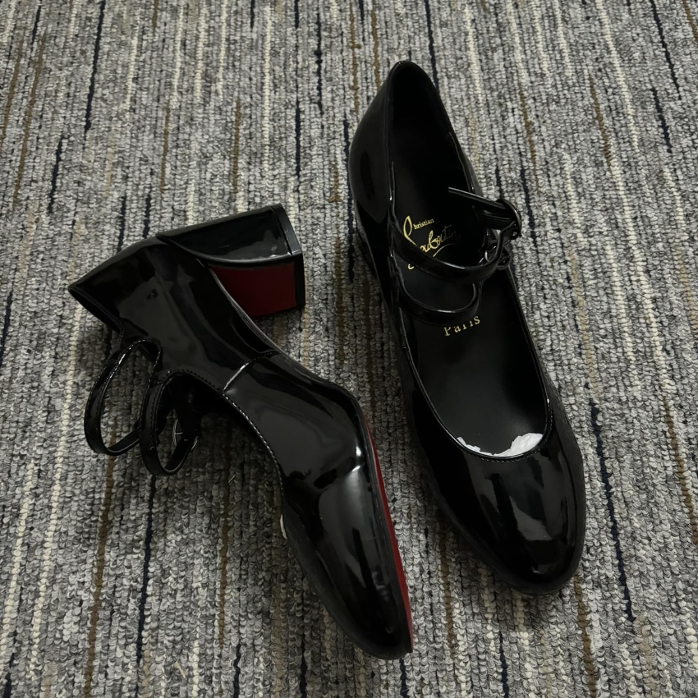 Christian Louboutin Miss Jane Patent Leather Mary Jane Pumps Black 1220145B439 - Image 5