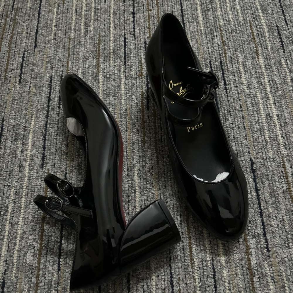 Christian Louboutin Miss Jane Patent Leather Mary Jane Pumps Black 1220145B439 - Image 4
