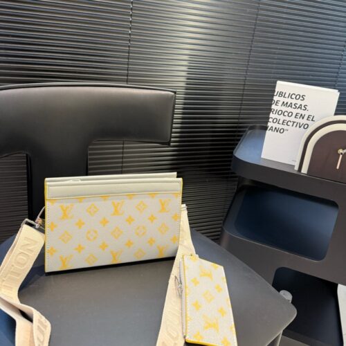Alternative view of Louis Vuitton Gaston Wearable Wallet Monogram Canvas Crossbody Bag Yellow 22cm M14690