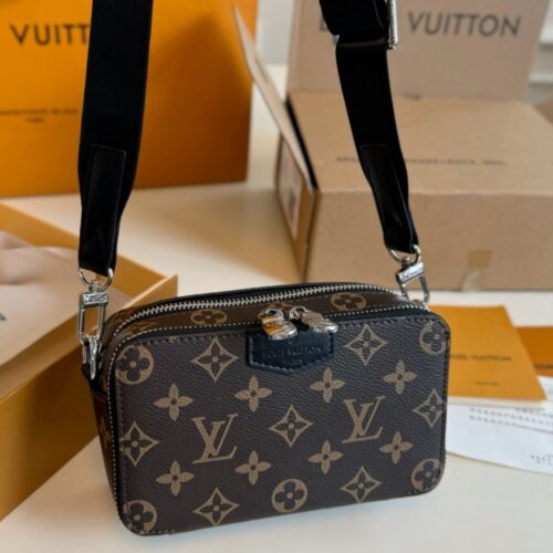 Alternative view of Louis Vuitton Alpha Wearable Wallet Monogram Canvas Crossbody Bag Brown 18cm M81260