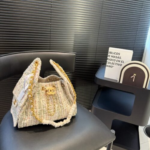 Alternative view of Chanel 25 Small Tweed Handbags Khaki 26cm AS5293 B21178 NR774