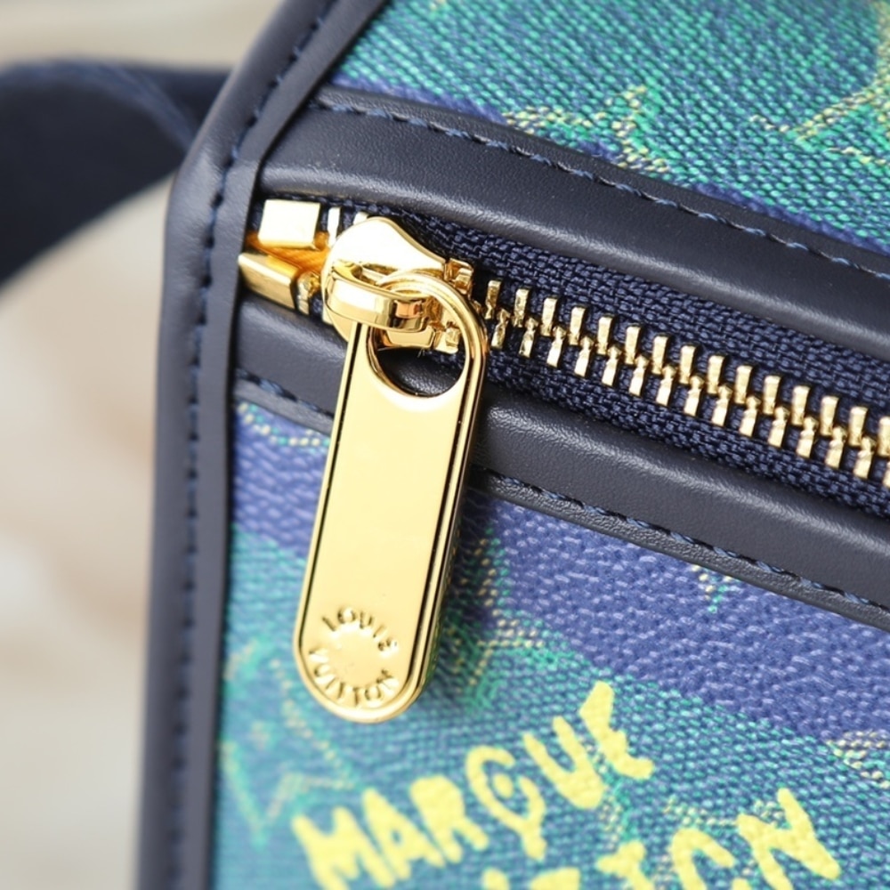 Louis Vuitton Bosphore Wearable Wallet Monogram Heritage Canvas Crossbody Bag Blue Stripes 19cm M15173 - Image 8