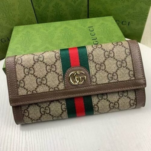 Alternative view of Gucci Ophidia Continental Wallet Brown Gg Supreme 19Cm 523153 96Iwg 8745