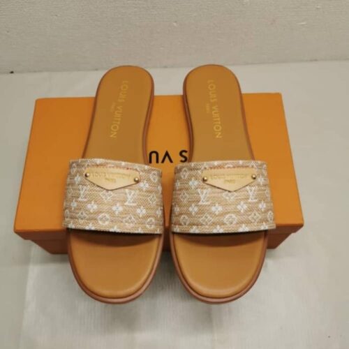 Alternative view of Louis Vuitton Lily Flat Mule Natural 1Ahlwf