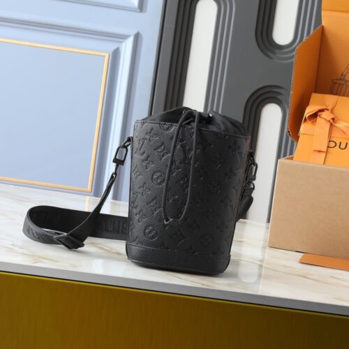 Alternative view of Louis Vuitton Noé Small Monogram Empreinte Bucket Bag Black 21cm M82248