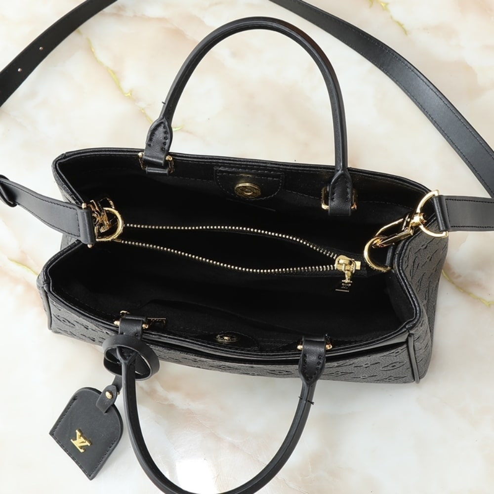 Louis Vuitton Avenue PM Monogram Empreinte Top Handle Bag Black 30cm M25577 - Image 10
