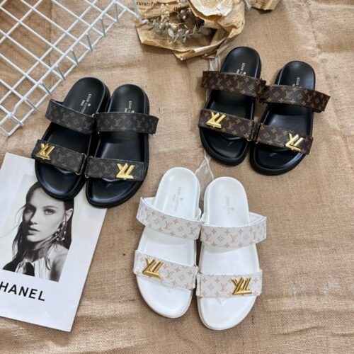Alternative view of Louis Vuitton LV Sunset Flat Comfort Monogram Canvas Mule Black