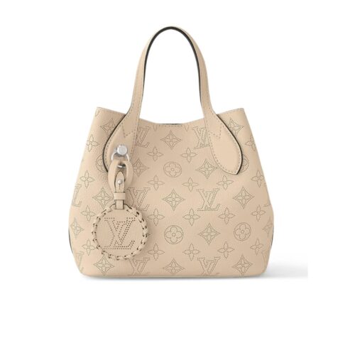 Louis Vuitton Blossom Mahina Leather Handle Bag Beige 21Cm