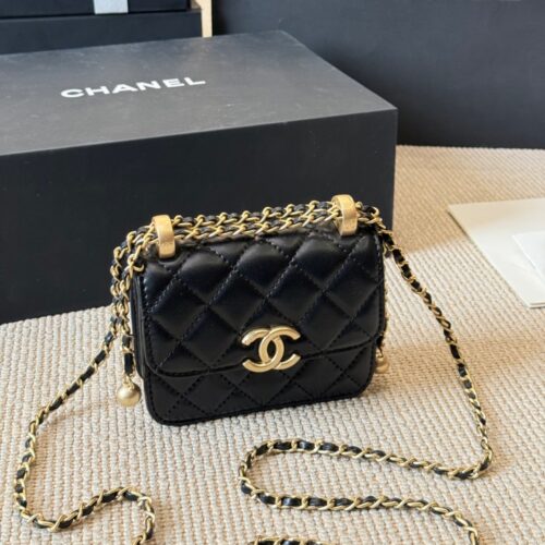 Alternative view of Chanel 21A Mini Small Smooth Leather Coin Purse Bags Black 12cm AP22900 B06092 94305