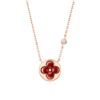 Louis Vuitton Color Blossom Bb Sun Pendant Pink Gold Necklace Red Q93826