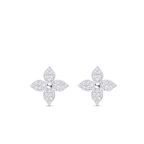 Louis Vuitton Idylle Blossom Stud Earings White Q96966