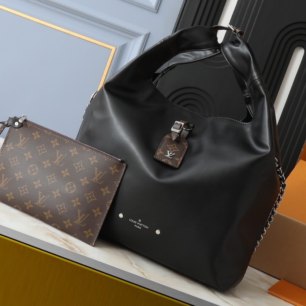 Louis Vuitton Atlantis GM Leather Shoulder Bag Black 41Cm M11266 - Image 2