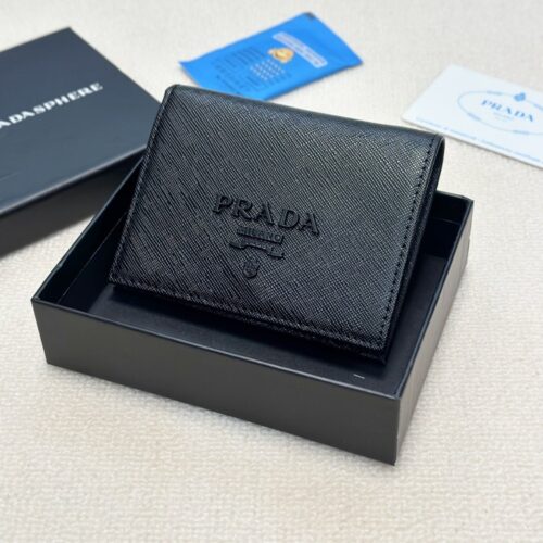 Alternative view of Prada Small Saffiano Leather Wallet Black 11Cm