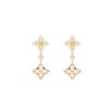 Louis Vuitton Color Blossom M Star Multi Motif Earrings Gold Q06489