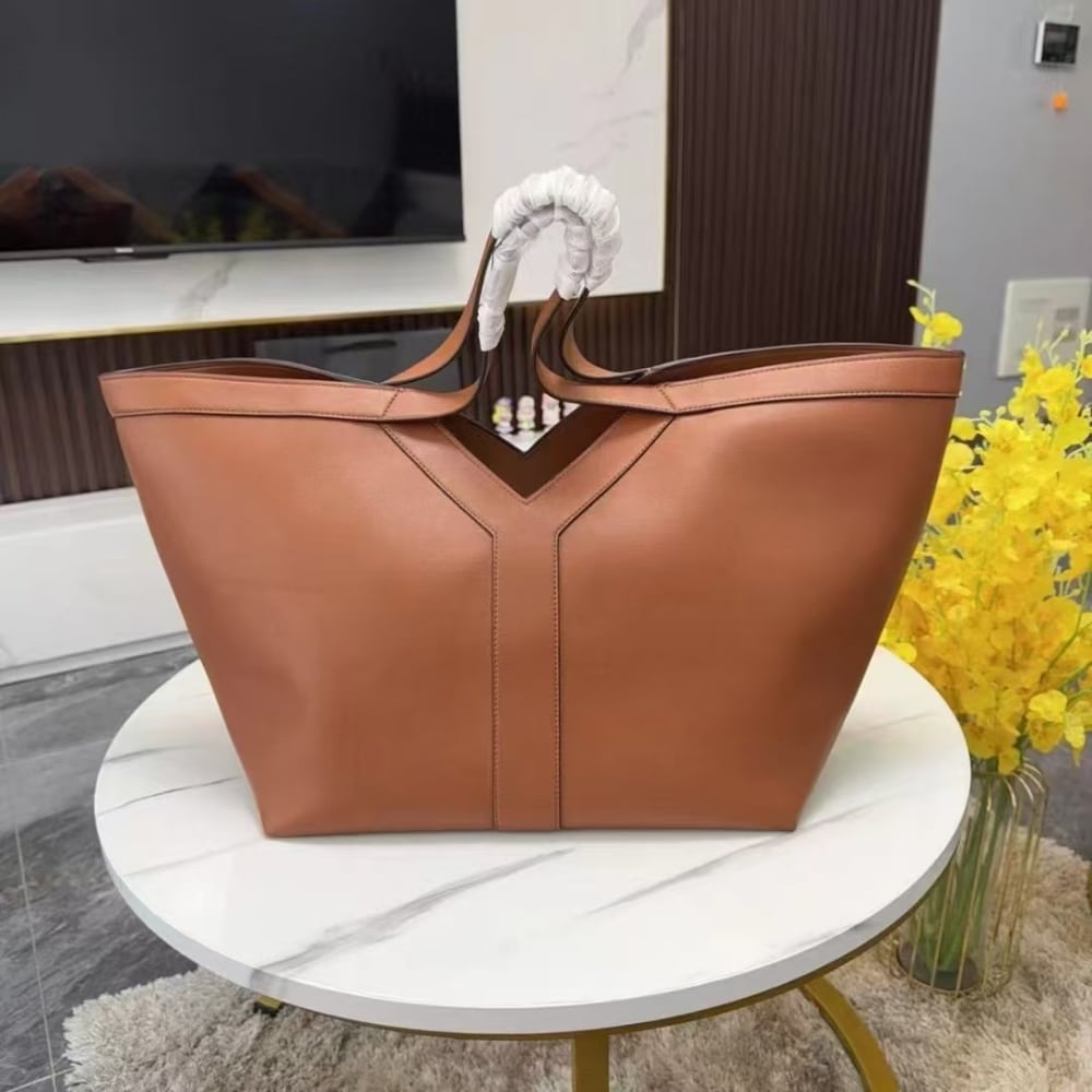 Saint Laurent Y Tote In Leather Bag Brown 37cm 817602aaec36359 - Image 3