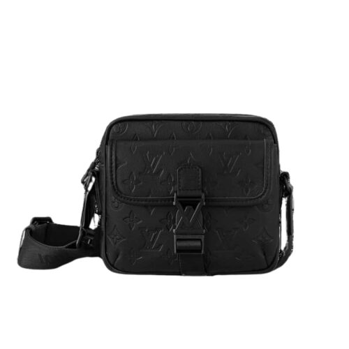 Louis Vuitton Getaway Monogram Shadow Messenger Bag Black 20Cm M12516