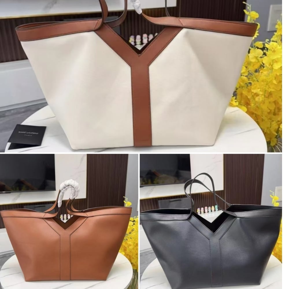 Saint Laurent Y Tote In Leather Bag Brown 37cm 817602aaec36359 - Image 2