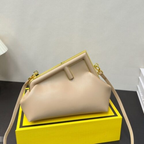 Alternative view of Fendi First Small Leather Clutch Dove 23Cm 8Bp129Abvef0E65