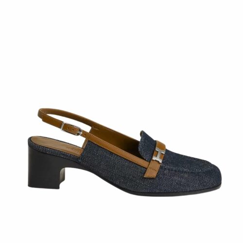 Hermes Infinie 50 Pump Denim Dark Blue H241047Z 49380