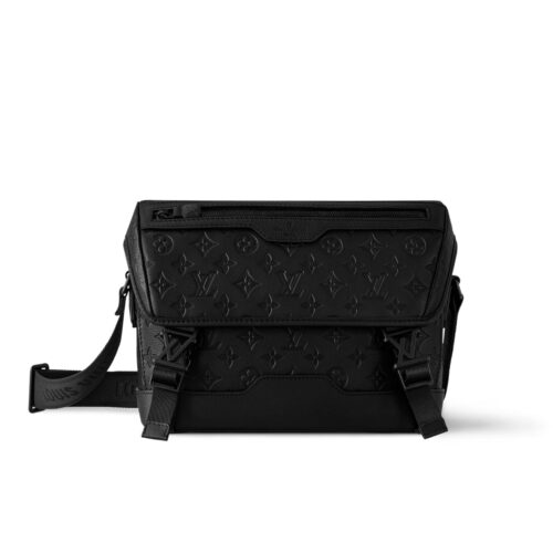 Louis Vuitton Voyager Monogram Shadow Messenger Bag Black 28Cm