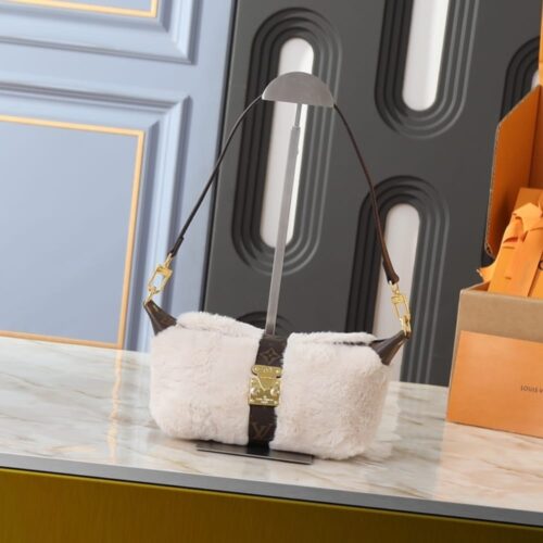 Alternative view of Louis Vuitton Pochette Mia Small Faux Fur Shoulder Bag Creme 22cm M26245