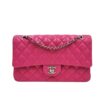 Chanel Classic Medium Smooth Leather Flap Bags Dark Pink 25cm