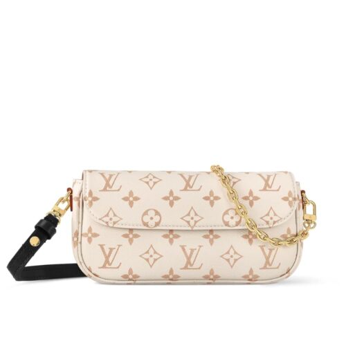 Louis Vuitton Wallet On Chain Ivy Monogram Canvas Shoulder Bag Dune 23Cm M83091