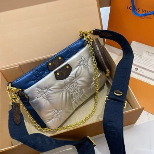 Alternative view of Louis Vuitton Multi Pochette Accessoires Navy And Silver Shoulder Bag 23Cm M21057