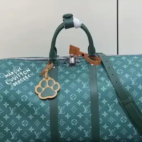 Alternative view of Louis Vuitton Keepall Bandoulière Monogram Travel Bag Green 45Cm M46593