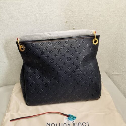 Alternative view of Louis Vuitton Artsy MM Monogram Empreinte Hobo Bag Navy Blue 41Cm