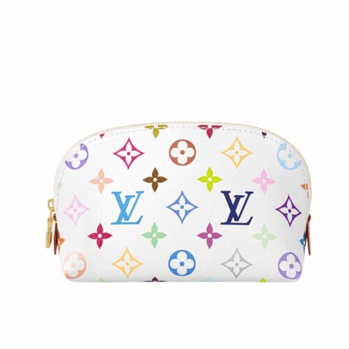 Louis Vuitton X Murakami Cosmetic Pouch PM Monogram Canvas Multicoloured White 19Cm M13744